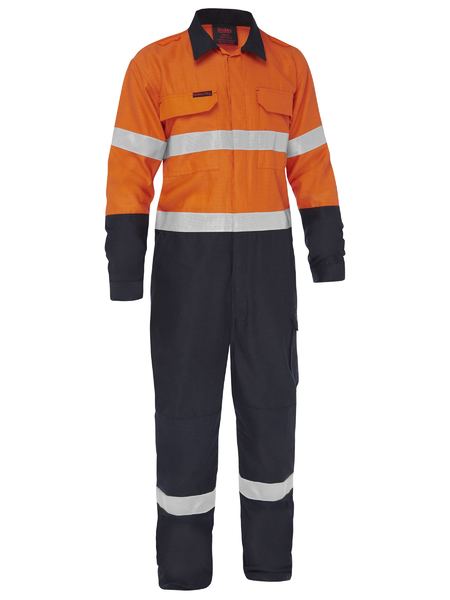 Bisley Hi Vis Apex 185/240 Taped FR Ripstop Vented Coverall (BISBC8477T)