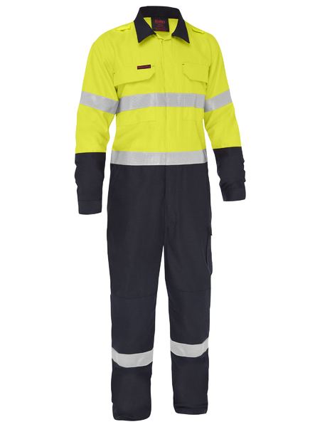Bisley Hi Vis Apex 185/240 Taped FR Ripstop Vented Coverall (BISBC8477T)