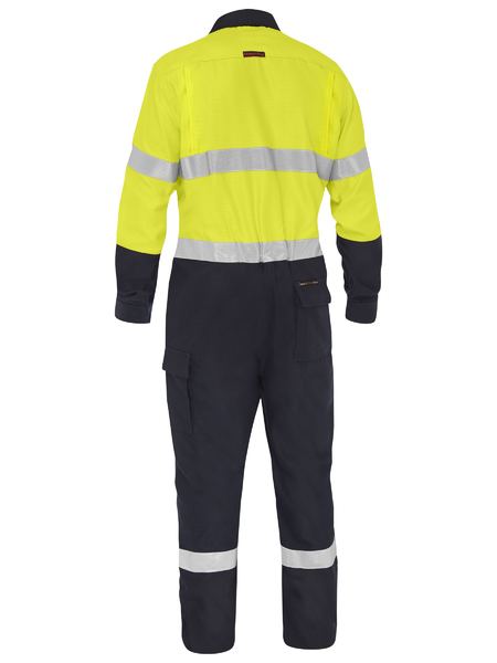 Bisley Hi Vis Apex 185/240 Taped FR Ripstop Vented Coverall (BISBC8477T)