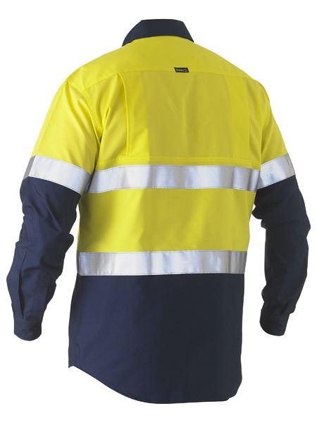 Bisley Hi Vis Recycled Taped Two Tone Drill Shirt Long Sleeve (BISBS6996T)