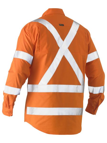Bisley Hi Vis Recycled X-Taped Drill Shirt Long Sleeve (BISBS6266XT)