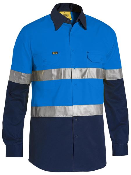 Bisley Hi Vis Taped Cool Lightweight Shirt Long Sleeve (BISBS6696T)