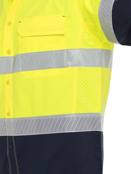 Bisley X Airflow Hi Vis Taped Stretch Ripstop Shirt Long Sleeve (BISBS6491T)