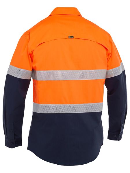 Bisley X Airflow Hi Vis Taped Stretch Ripstop Shirt Long Sleeve (BISBS6491T)