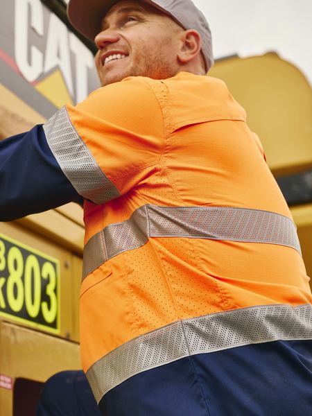 Bisley X Airflow Hi Vis Taped Stretch Ripstop Shirt Long Sleeve (BISBS6491T)