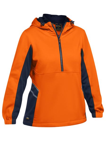 Bisley Hi Vis Ladies Liquid Repellent Fleece Hoodie (BISBKL6571)