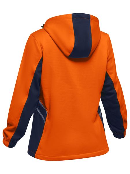 Bisley Hi Vis Ladies Liquid Repellent Fleece Hoodie (BISBKL6571)