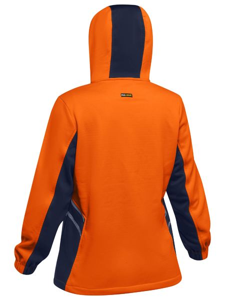 Bisley Hi Vis Ladies Liquid Repellent Fleece Hoodie (BISBKL6571)