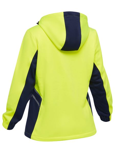 Bisley Hi Vis Ladies Liquid Repellent Fleece Hoodie (BISBKL6571)