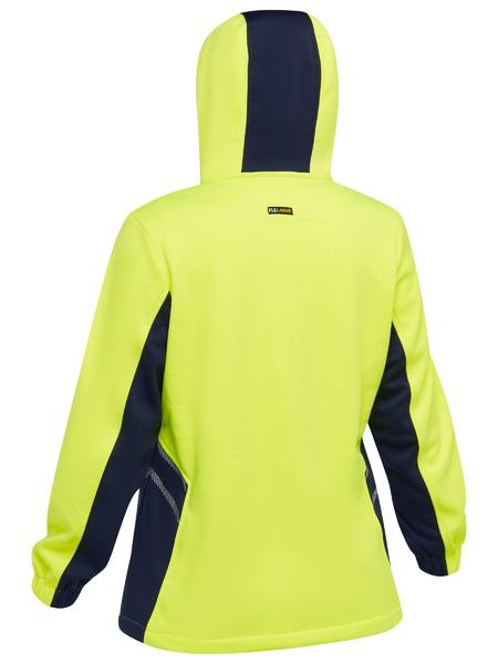 Bisley Hi Vis Ladies Liquid Repellent Fleece Hoodie (BISBKL6571)