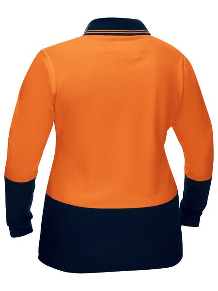 Bisley Hi Vis Ladies V Neck Polo Long Sleeve (BISBKL6234)