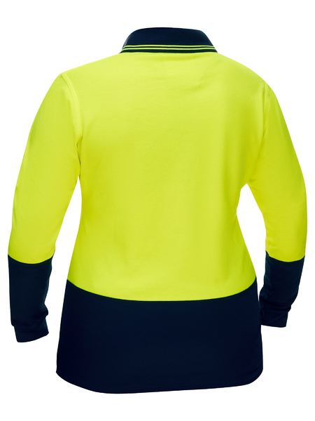 Bisley Hi Vis Ladies V Neck Polo Long Sleeve (BISBKL6234)
