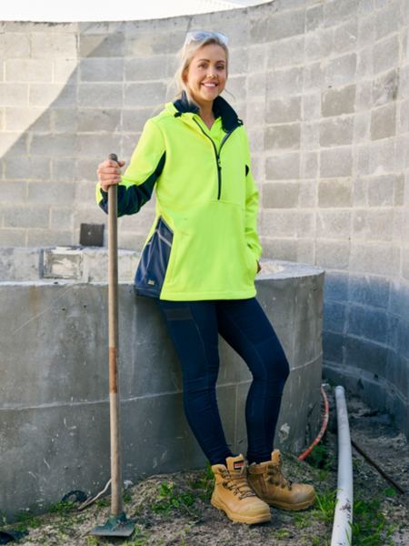 Bisley Hi Vis Ladies Liquid Repellent Fleece Hoodie (BISBKL6571)