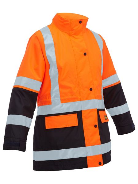 Bisley Hi Vis Ladies Taped 5 in 1 Rain Jacket (BISBKL6975)