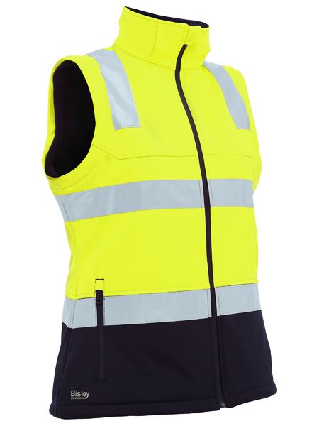 Bisley Hi Vis Ladies Taped Two Tone 3 in 1 Soft Shell Jacket (BISBJL6078T)