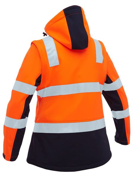 Bisley Hi Vis Ladies Taped Two Tone 3 in 1 Soft Shell Jacket (BISBJL6078T)