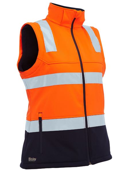 Bisley Hi Vis Ladies Taped Two Tone 3 in 1 Soft Shell Jacket (BISBJL6078T)