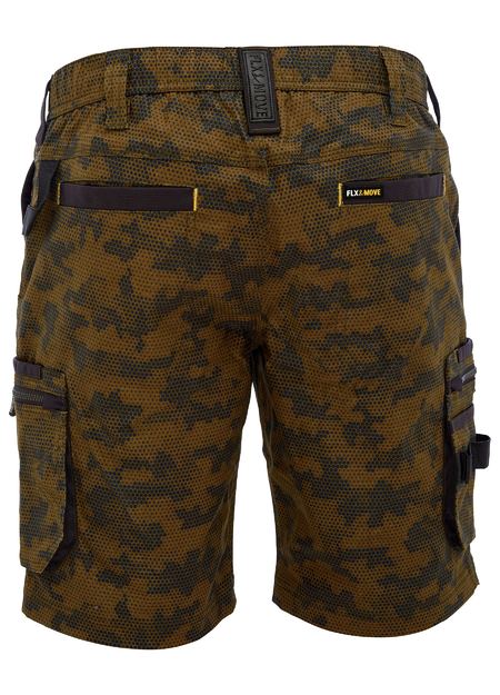 Bisley FLX & Move Stretch Canvas Camo Cargo Shorts (BISBSHC1337)