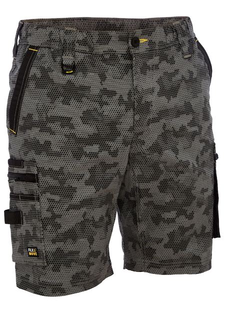 Bisley FLX & Move Stretch Canvas Camo Cargo Shorts (BISBSHC1337)