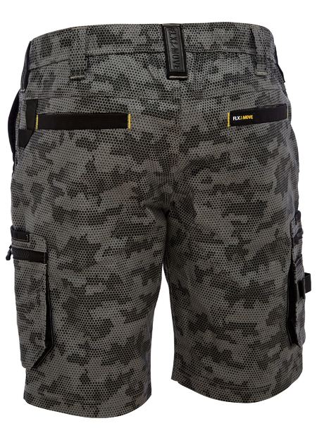Bisley FLX & Move Stretch Canvas Camo Cargo Shorts (BISBSHC1337)
