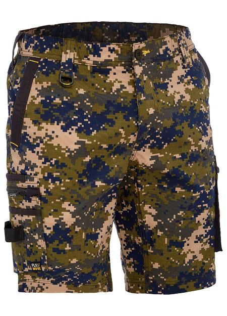 Bisley FLX & Move Stretch Canvas Camo Cargo Shorts (BISBSHC1337)