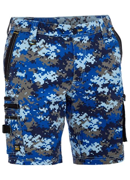 Bisley FLX & Move Stretch Canvas Camo Cargo Shorts (BISBSHC1337)