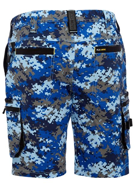 Bisley FLX & Move Stretch Canvas Camo Cargo Shorts (BISBSHC1337)