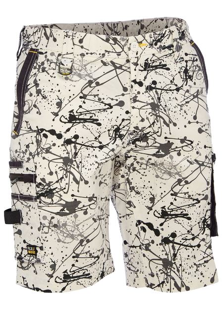 Bisley FLX & Move Stretch Canvas Camo Cargo Shorts (BISBSHC1337)