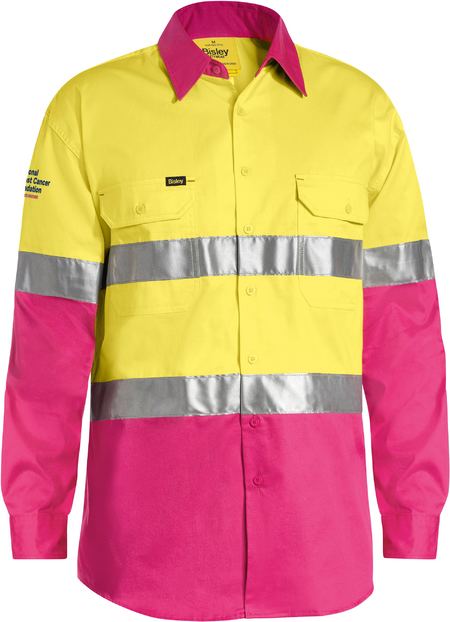Bisley Hi Vis Taped Cool Lightweight Shirt Long Sleeve (BISBS6696T)