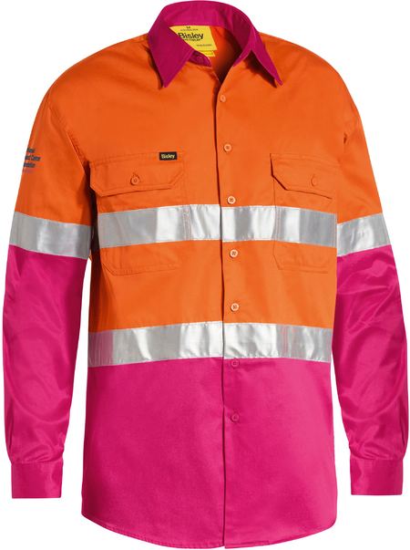 Bisley Hi Vis Taped Cool Lightweight Shirt Long Sleeve (BISBS6696T)