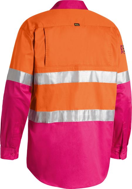 Bisley Hi Vis Taped Cool Lightweight Shirt Long Sleeve (BISBS6696T)