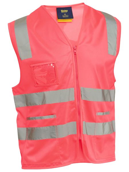 Bisley Hi Vis Taped Safety Zip Vest