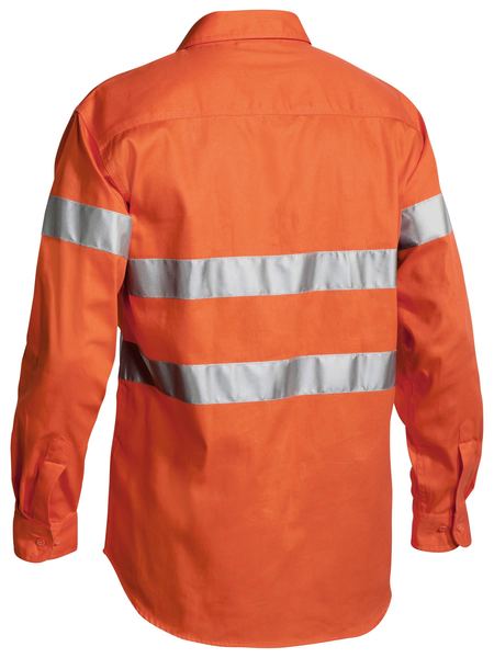 Bisley Hi Vis Taped Drill Shirt Long Sleeve (BISBT6482)