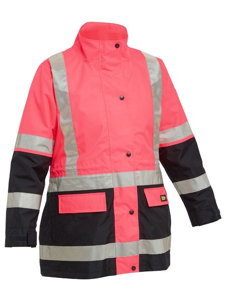 Bisley Hi Vis Ladies Taped 5 in 1 Rain Jacket (BISBKL6975)