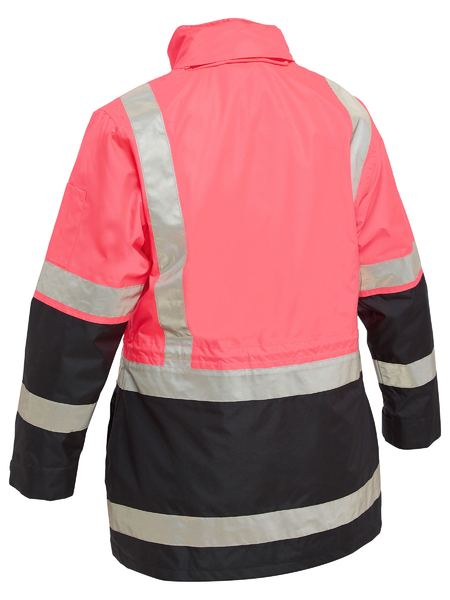 Bisley Hi Vis Ladies Taped 5 in 1 Rain Jacket (BISBKL6975)