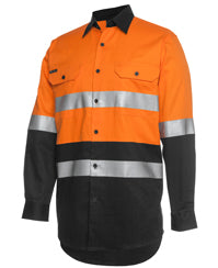 JB's Hi Vis (D+N) 150G Work Shirt Long Sleeve (Additional Colours) (JBS6DNWL)