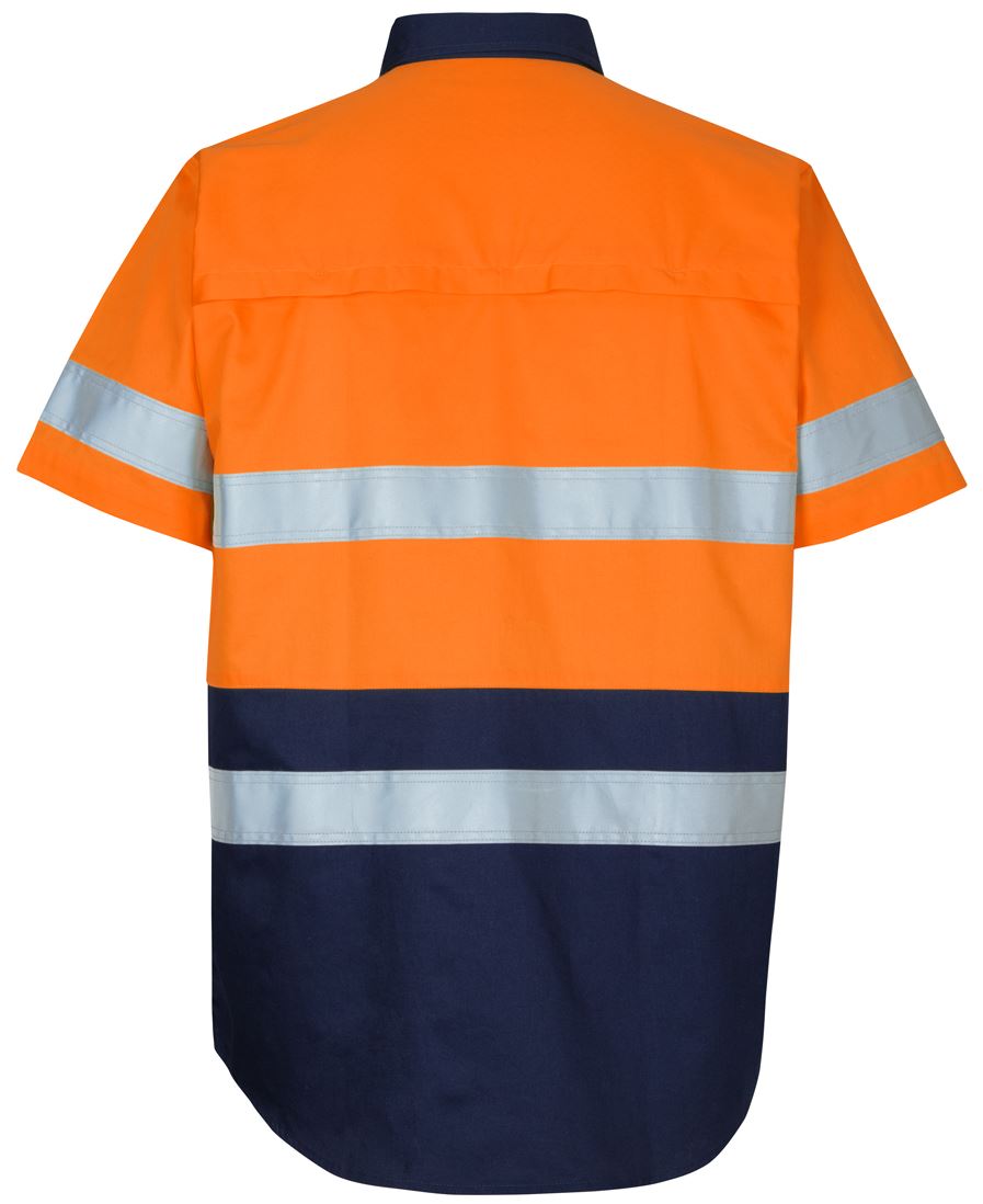 JB's Hi Vis (D+N) 150G Work Shirt Short Sleeve (JBS6DNWS)