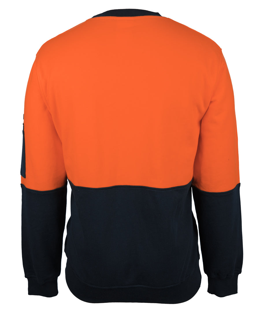 JB's Hi Vis 310G Cotton Crew Neck Fleece (JBS6HVCM)