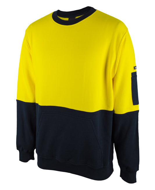 JB's Hi Vis 310G Cotton Crew Neck Fleece (JBS6HVCM)