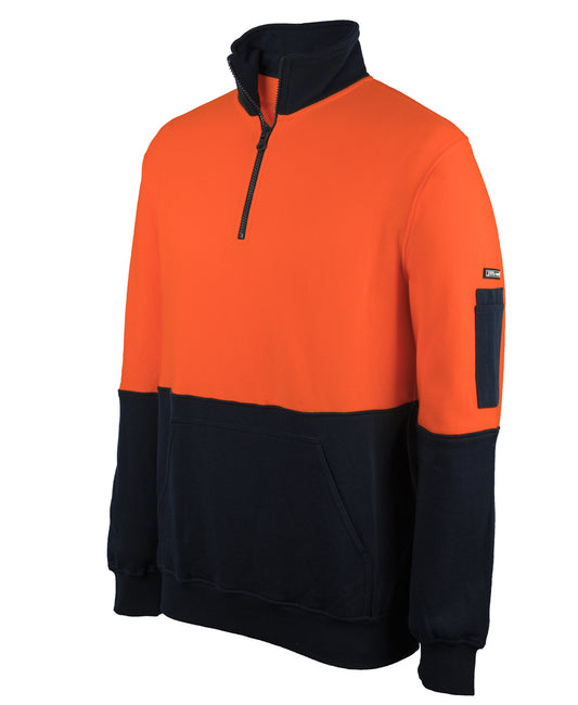 JB's Hi Vis 310G Cotton 1/2 Zip Fleece (JBS6HVFM)