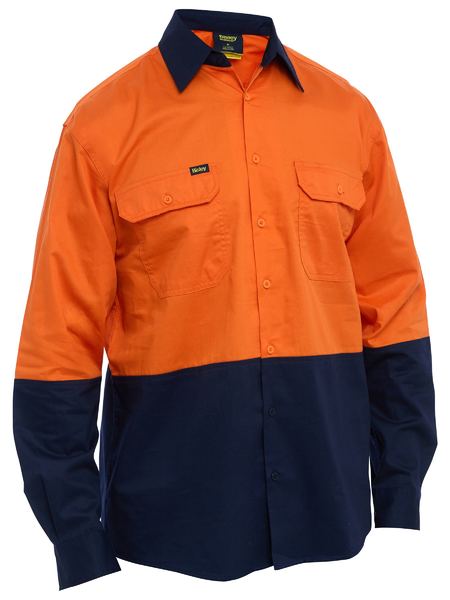 Bisley Hi Vis Cool Lightweight Drill Shirt Long Sleeve (BISBS6695)