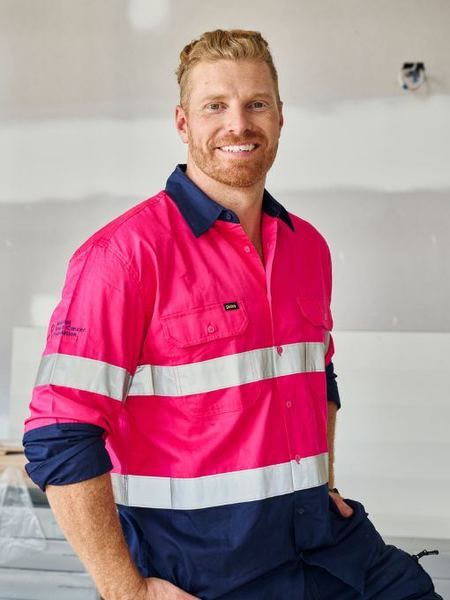 Bisley Hi Vis Taped Cool Lightweight Shirt Long Sleeve (BISBS6896)