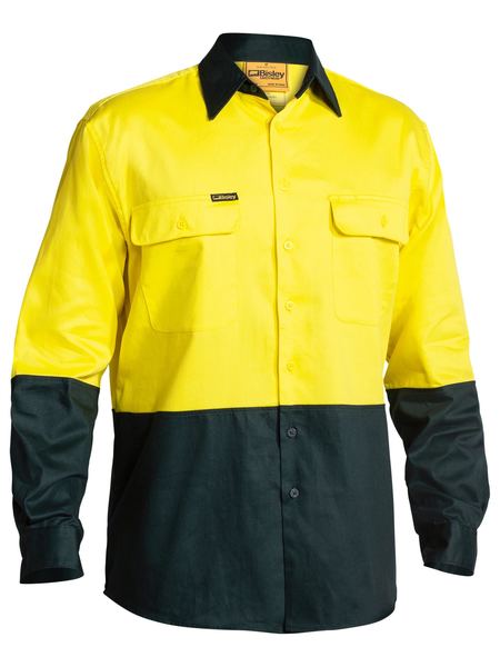 Bisley Hi Vis Drill Shirt Long Sleeve (BISBS6267)