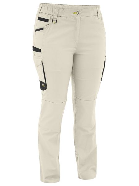 Bisley FLX & Move Ladies Stretch Canvas Elastic Waist Cargo Pants