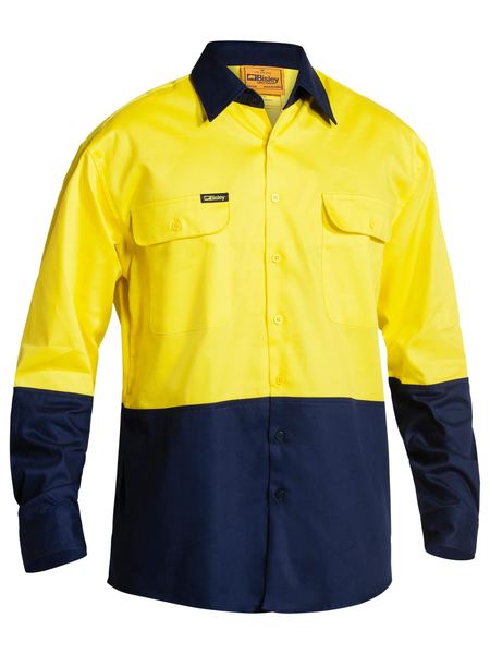 Bisley Hi Vis Drill Shirt Long Sleeve (BISBS6267)
