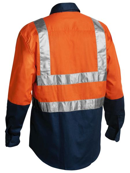 Bisley Hi Vis Taped Drill Shirt Long Sleeve (BISBS6267T)