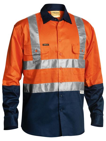 Bisley Hi Vis Taped Drill Shirt Long Sleeve (BISBS6267T)