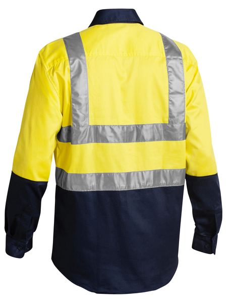 Bisley Hi Vis Taped Drill Shirt Long Sleeve (BISBS6267T)