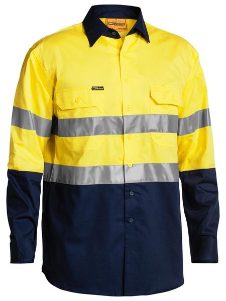 Bisley Hi Vis Taped Cool Lightweight Shirt Long Sleeve (BISBS6896)