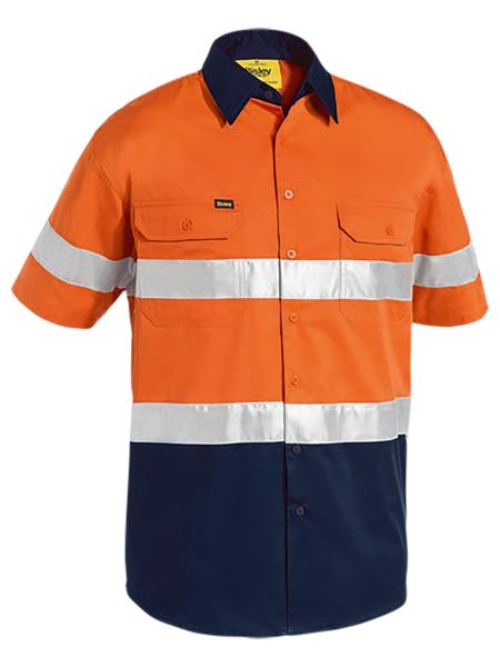 Bisley Hi Vis Taped Cool Lightweight Shirt Short Sleeve (BISBS1896)